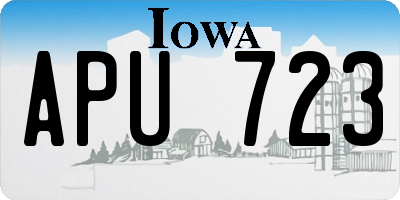 IA license plate APU723