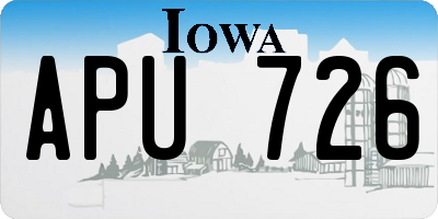 IA license plate APU726