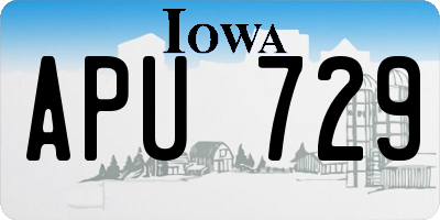 IA license plate APU729
