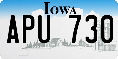 IA license plate APU730