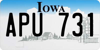 IA license plate APU731