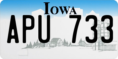 IA license plate APU733