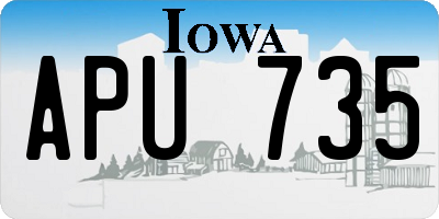 IA license plate APU735
