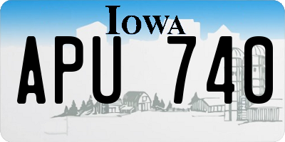 IA license plate APU740