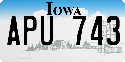 IA license plate APU743