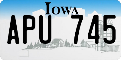 IA license plate APU745