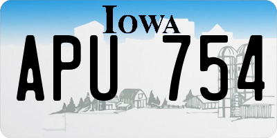 IA license plate APU754