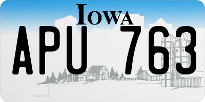 IA license plate APU763