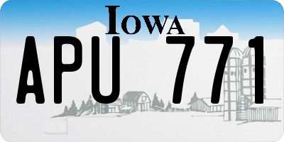 IA license plate APU771