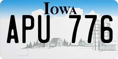 IA license plate APU776