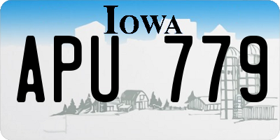 IA license plate APU779