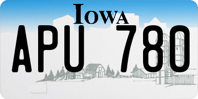 IA license plate APU780