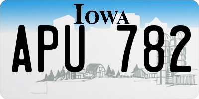 IA license plate APU782