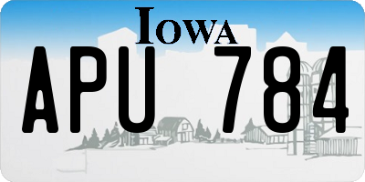 IA license plate APU784