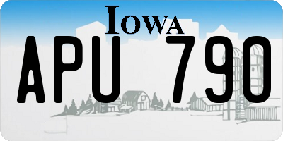 IA license plate APU790