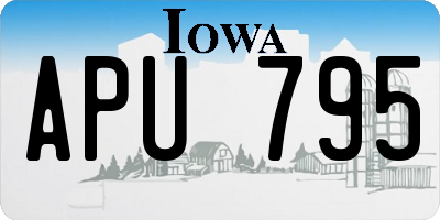 IA license plate APU795