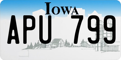 IA license plate APU799