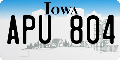 IA license plate APU804