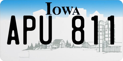 IA license plate APU811