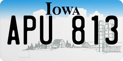 IA license plate APU813