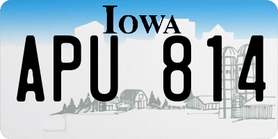 IA license plate APU814