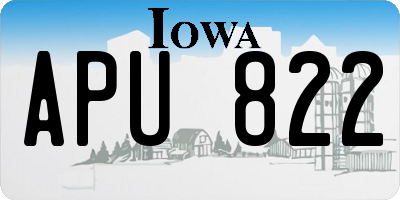 IA license plate APU822