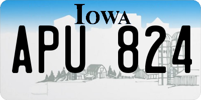 IA license plate APU824