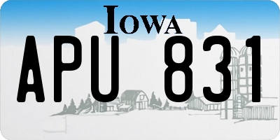 IA license plate APU831