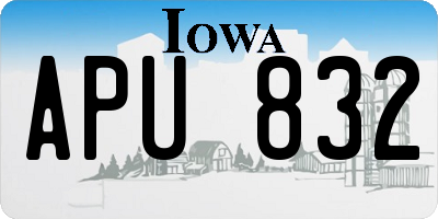 IA license plate APU832