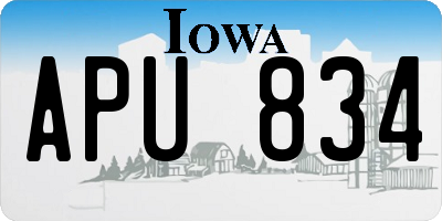 IA license plate APU834