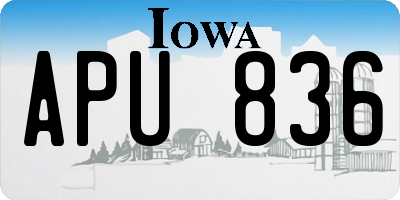 IA license plate APU836