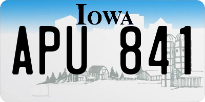 IA license plate APU841