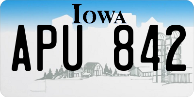 IA license plate APU842