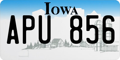 IA license plate APU856