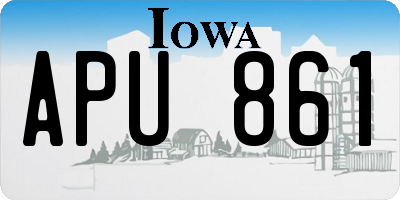 IA license plate APU861