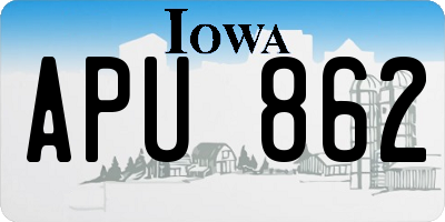 IA license plate APU862