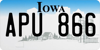IA license plate APU866