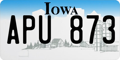 IA license plate APU873