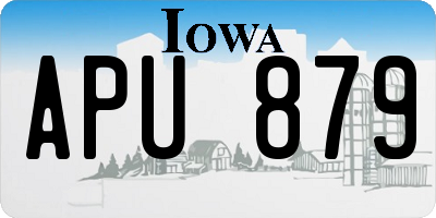 IA license plate APU879