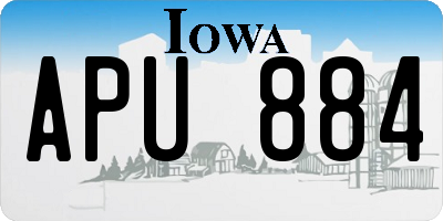 IA license plate APU884