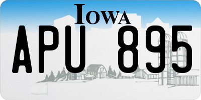 IA license plate APU895