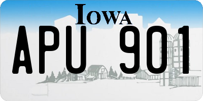IA license plate APU901