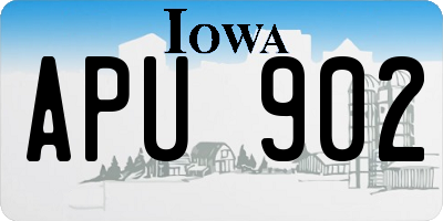 IA license plate APU902