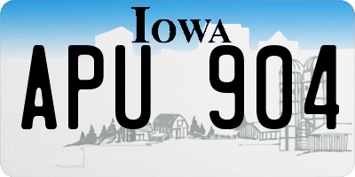 IA license plate APU904
