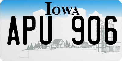 IA license plate APU906