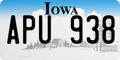 IA license plate APU938
