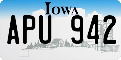 IA license plate APU942