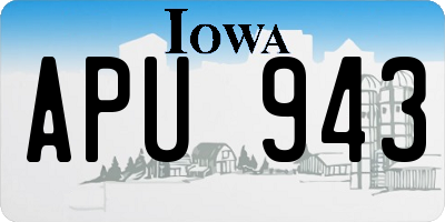 IA license plate APU943