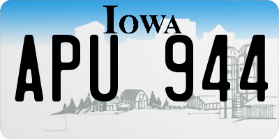IA license plate APU944