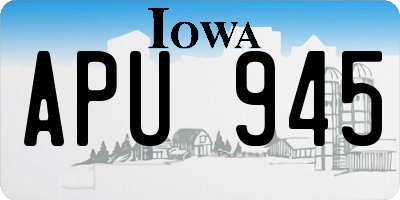 IA license plate APU945